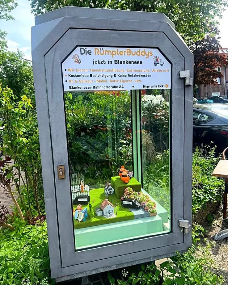RümplerBuddys Miniatur-Garten Schaukasten in Blankenese